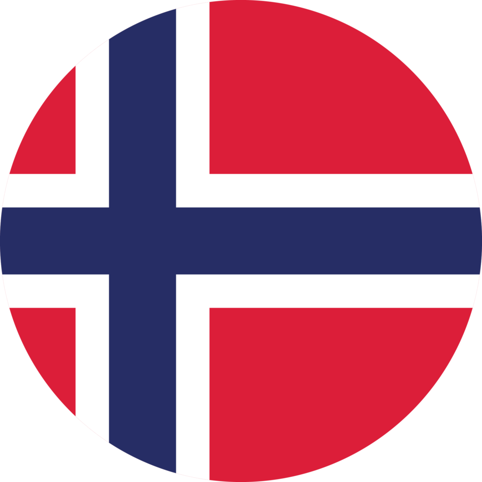 bandeira de círculo da Noruega. png