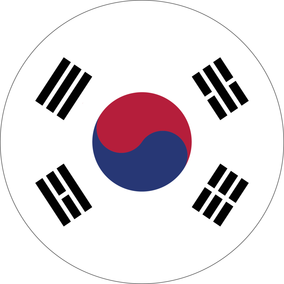 Circle flag of South Korea. 11571524 PNG