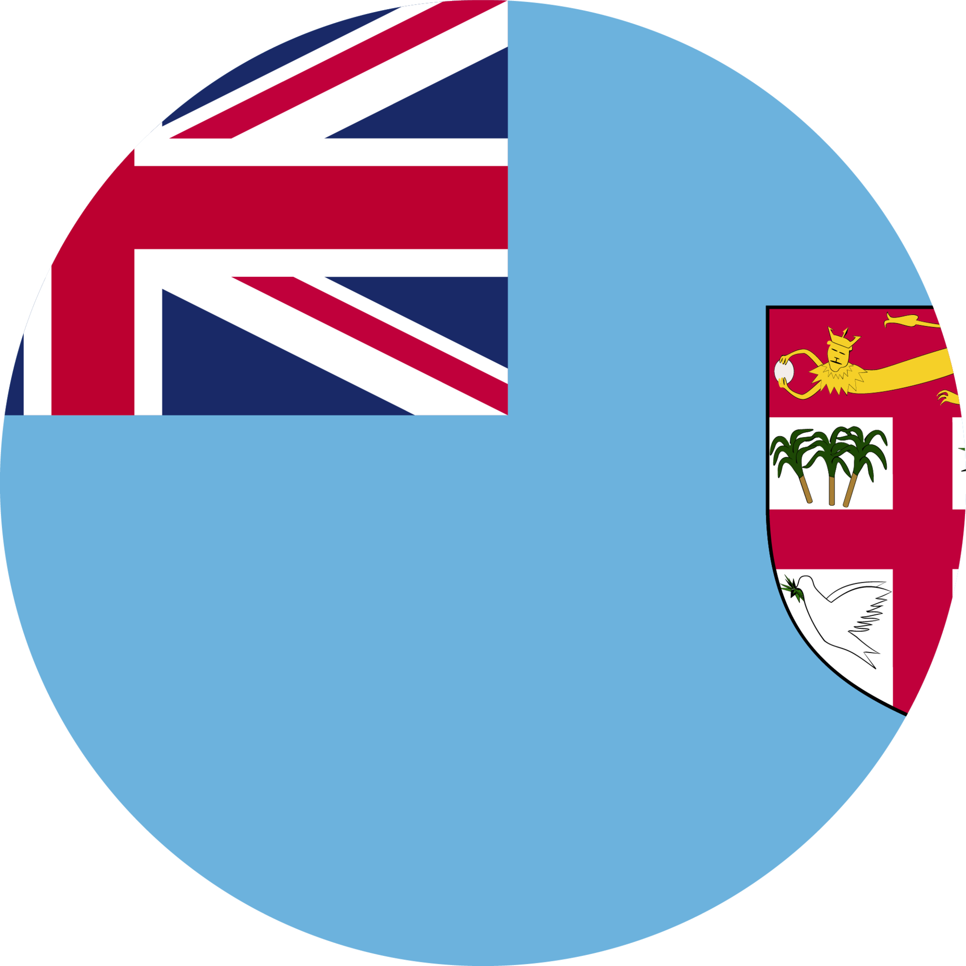 Circle flag of Fiji. 11571526 PNG