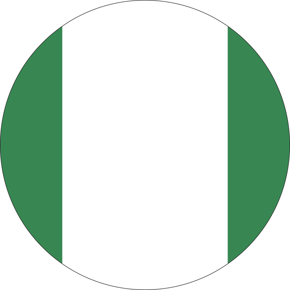 cirkel flagga av nigeria. png