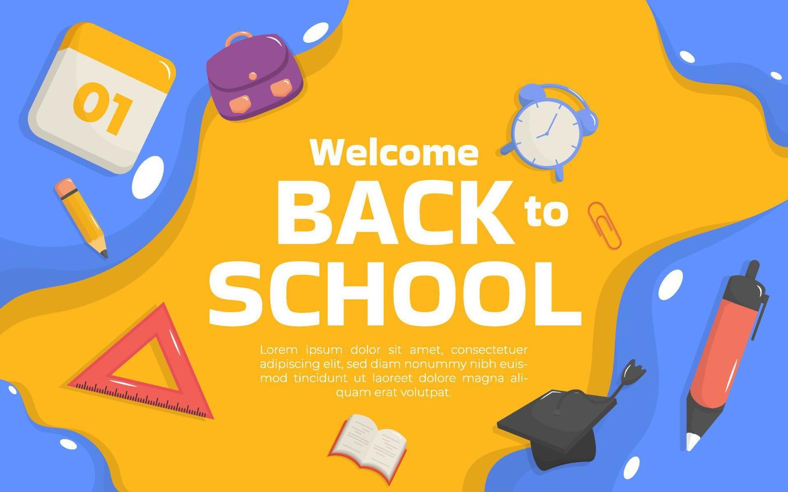 Welcome Back to School Banner vector