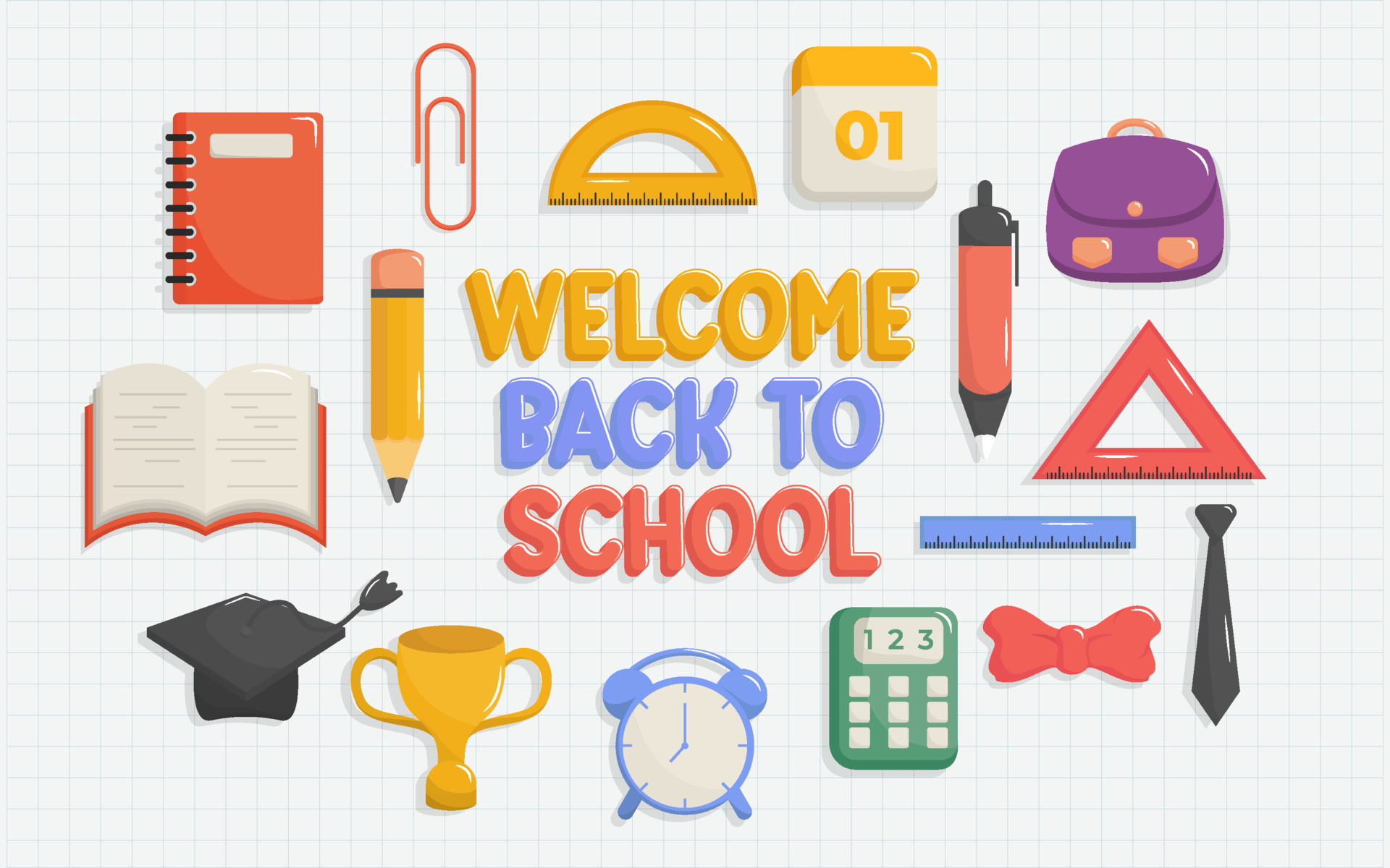 Back to School Elements 11571541 Vector Art at Vecteezy