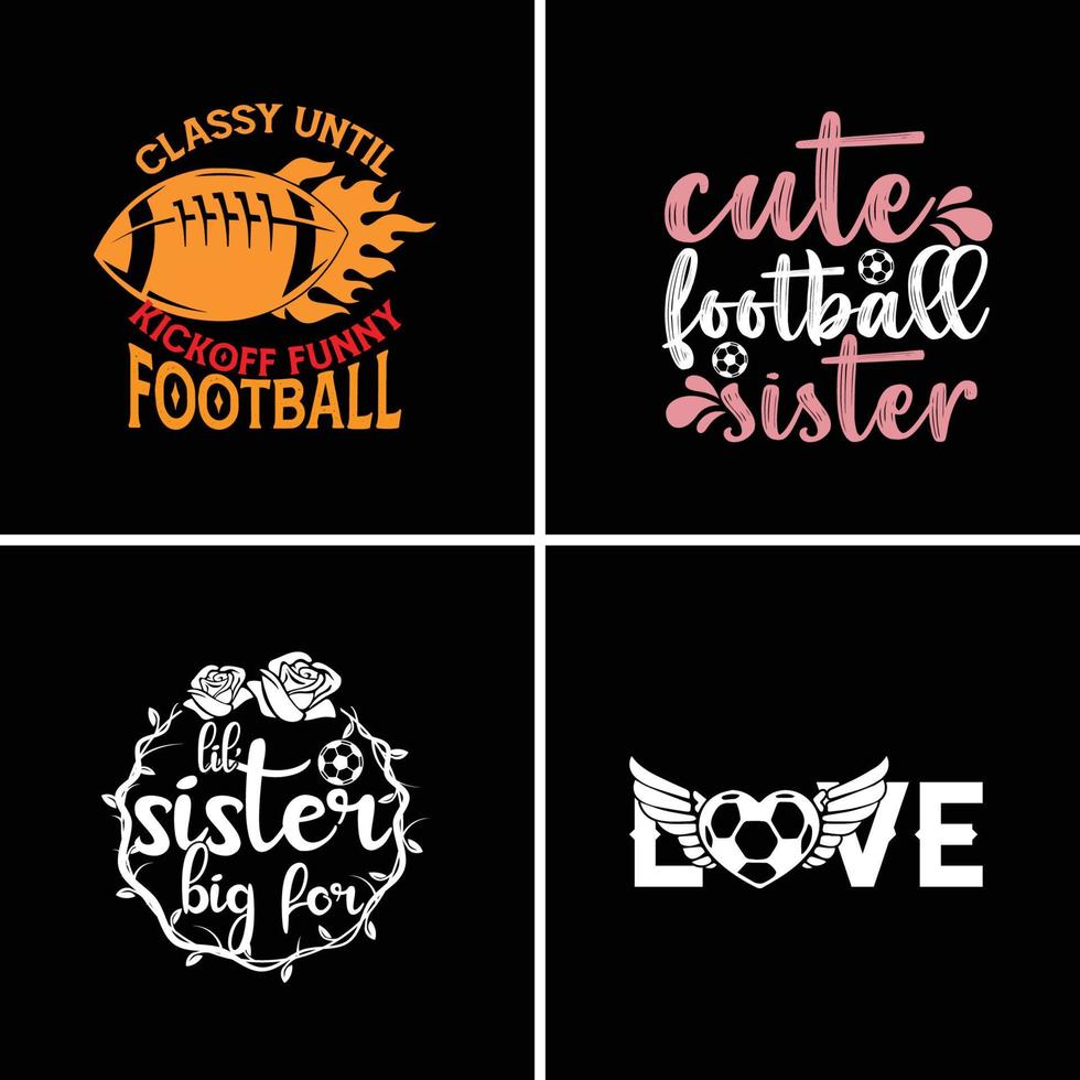 Football Bundle T shirt Design vector