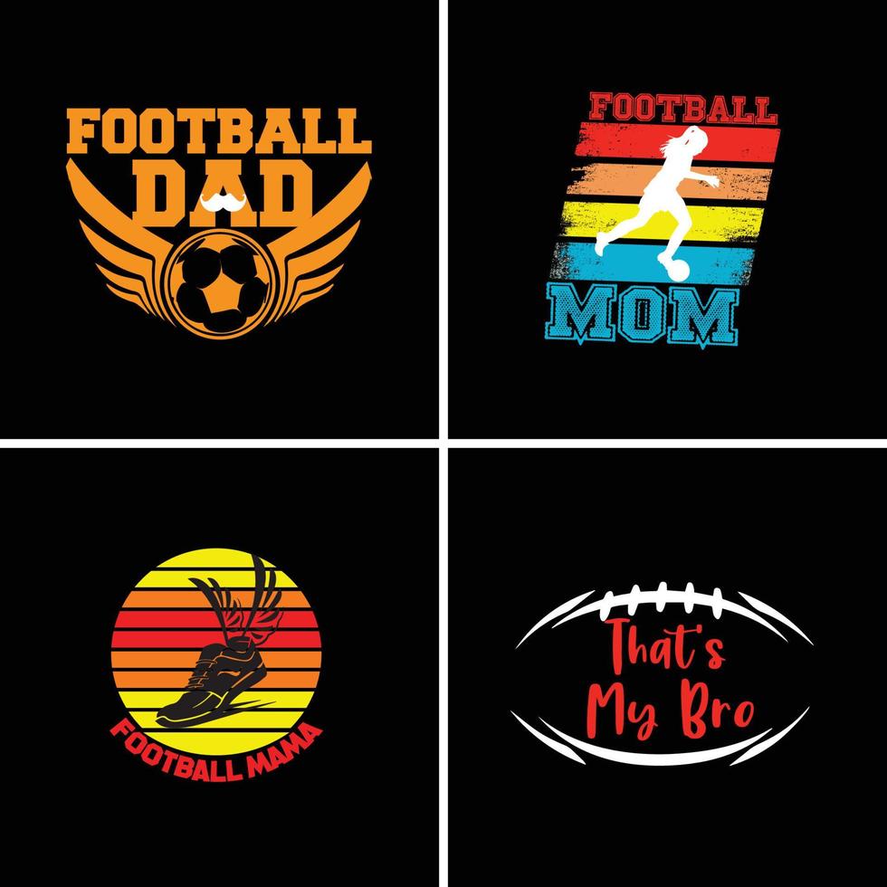 Football Bundle T shirt Design vector