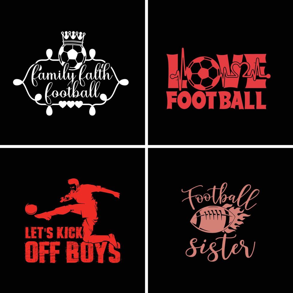 Football Bundle T shirt Design vector