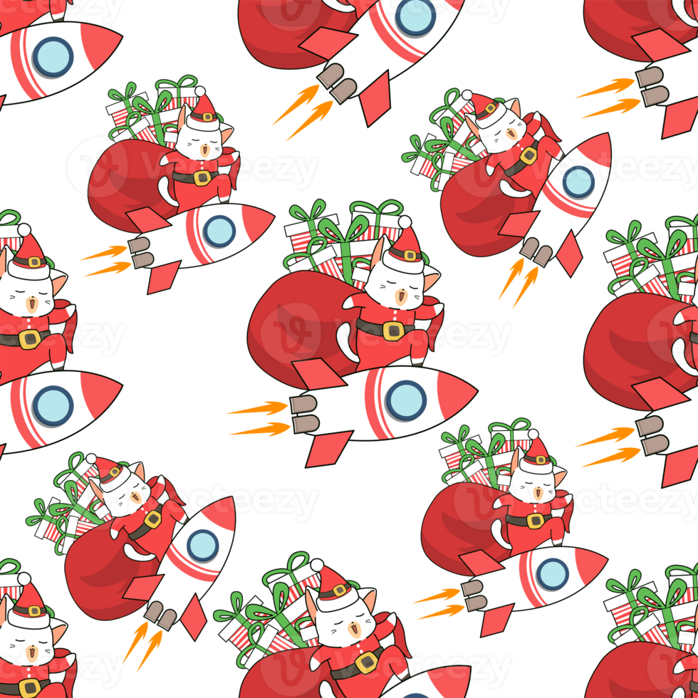 Christmas animal cartoon pattern png