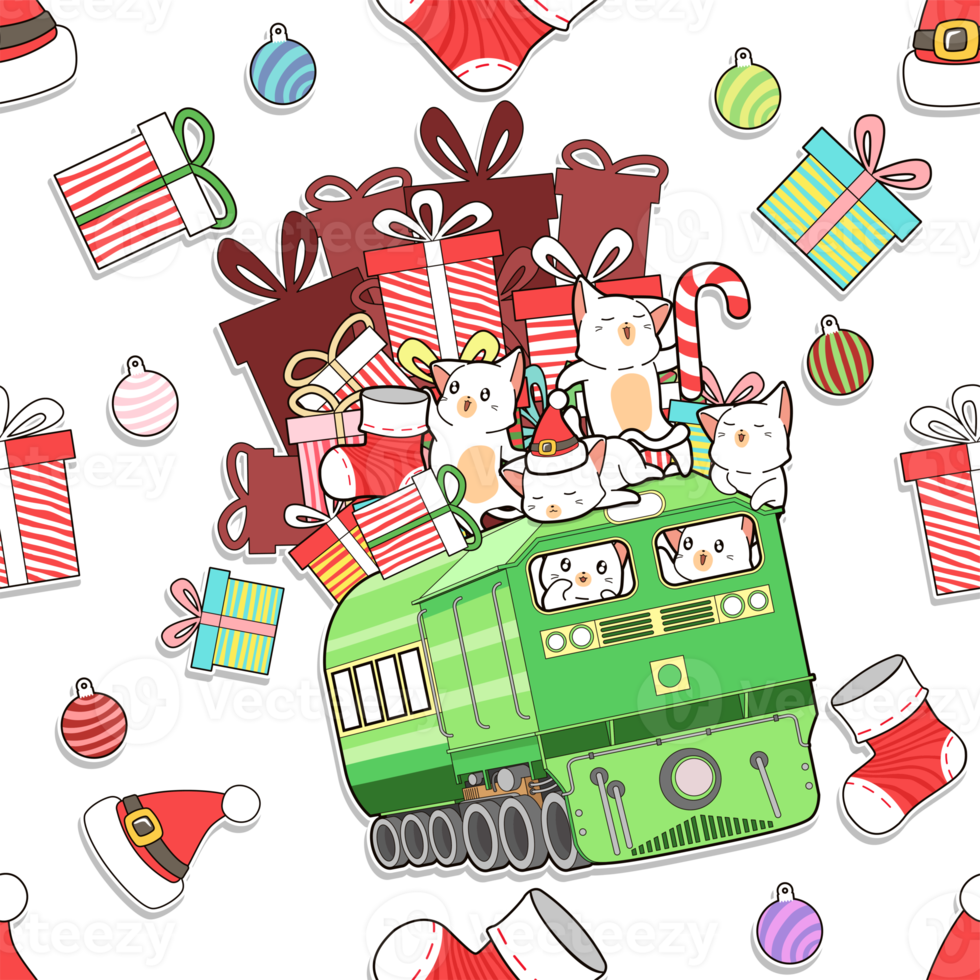 Christmas animal cartoon pattern png