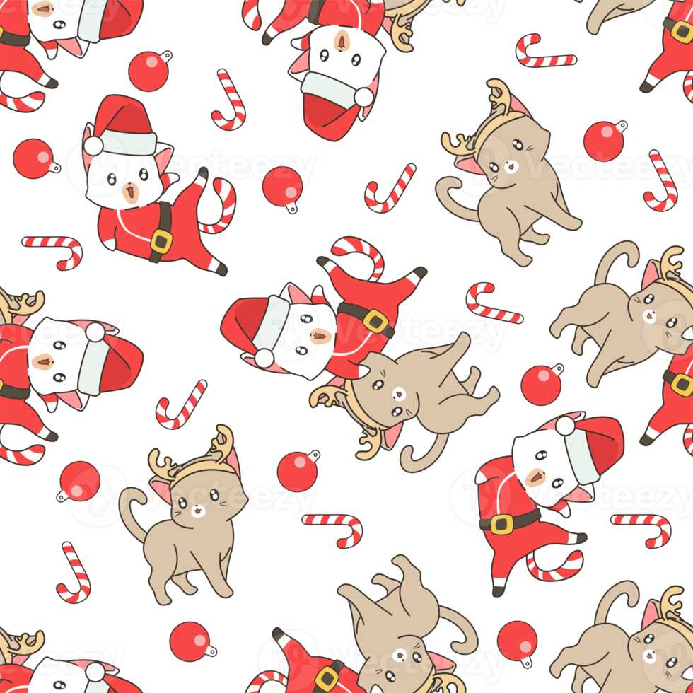 Christmas animal cartoon pattern png