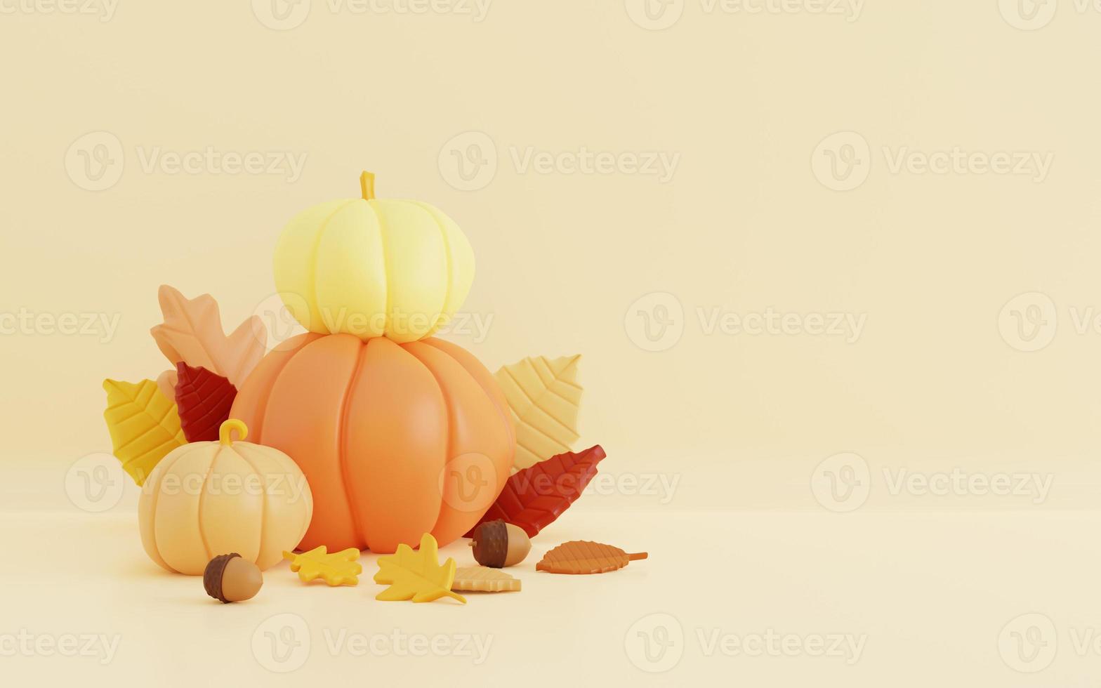 3d thanksgiving illustration photo