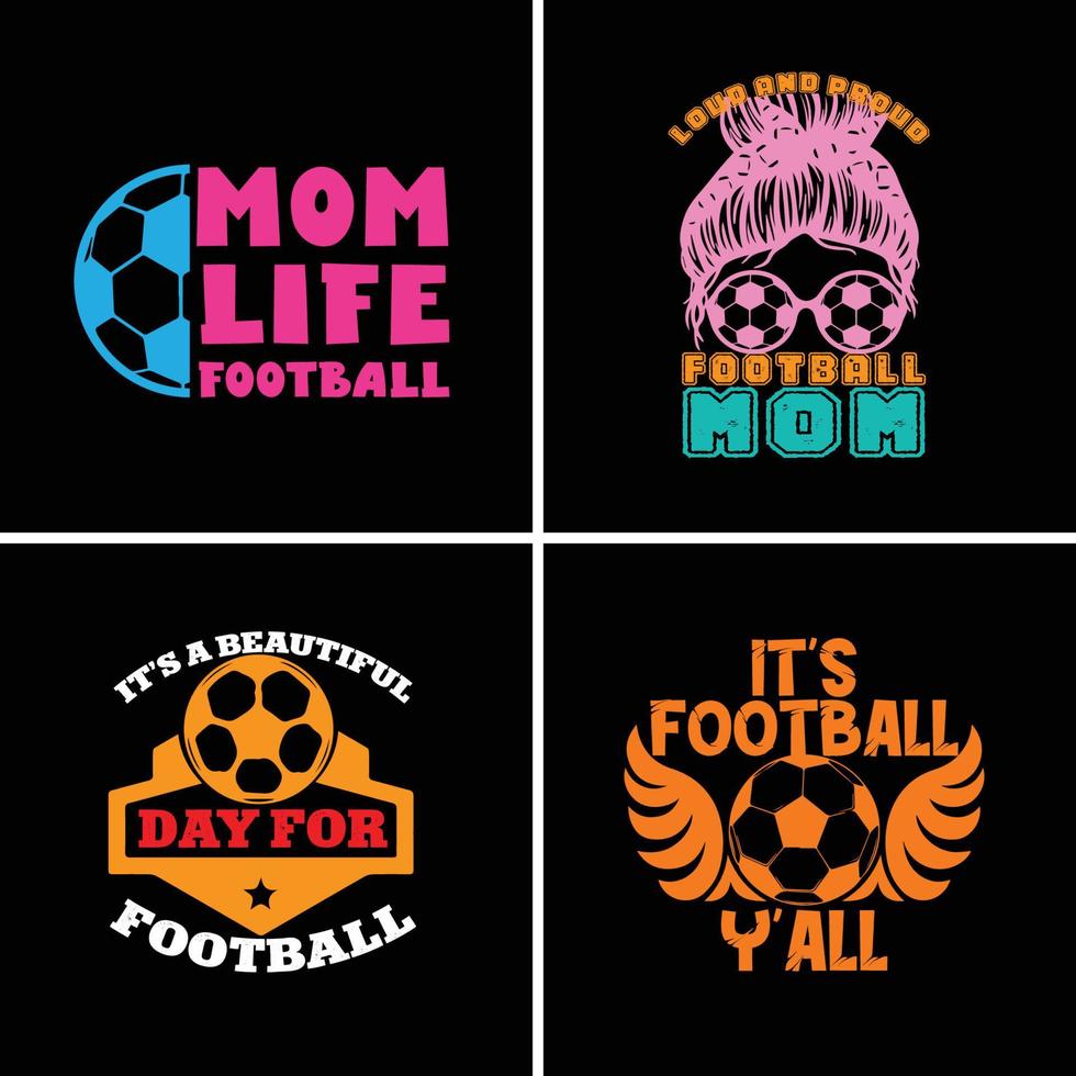 Football Bundle T shirt Design vector