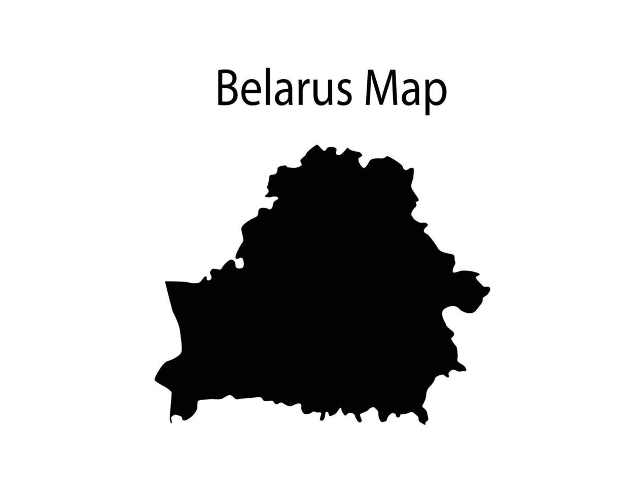 Belarus Map Silhouette Vector Illustration in White Background