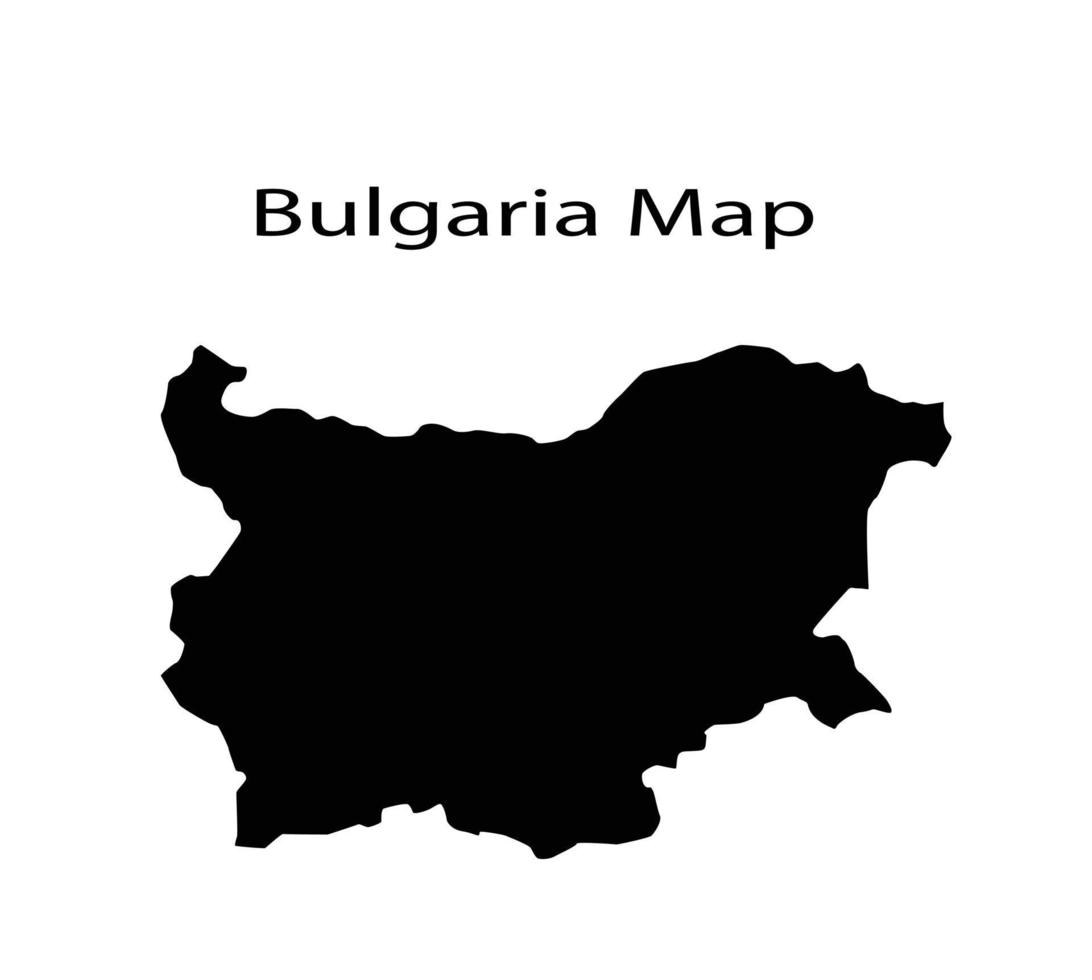 Bulgaria Map Silhouette Vector Illustration in White Background