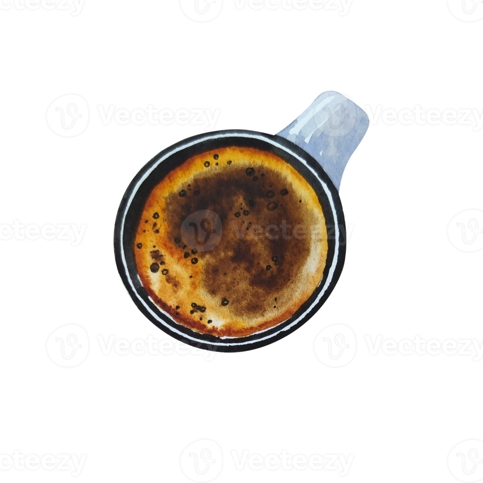 Watercolor cup of coffee png