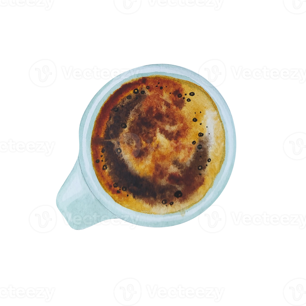 Watercolor cup of coffee png