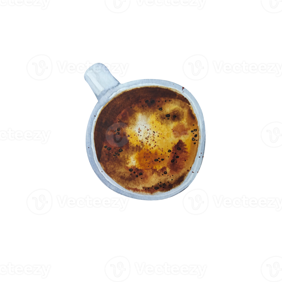 Watercolor cup of coffee png