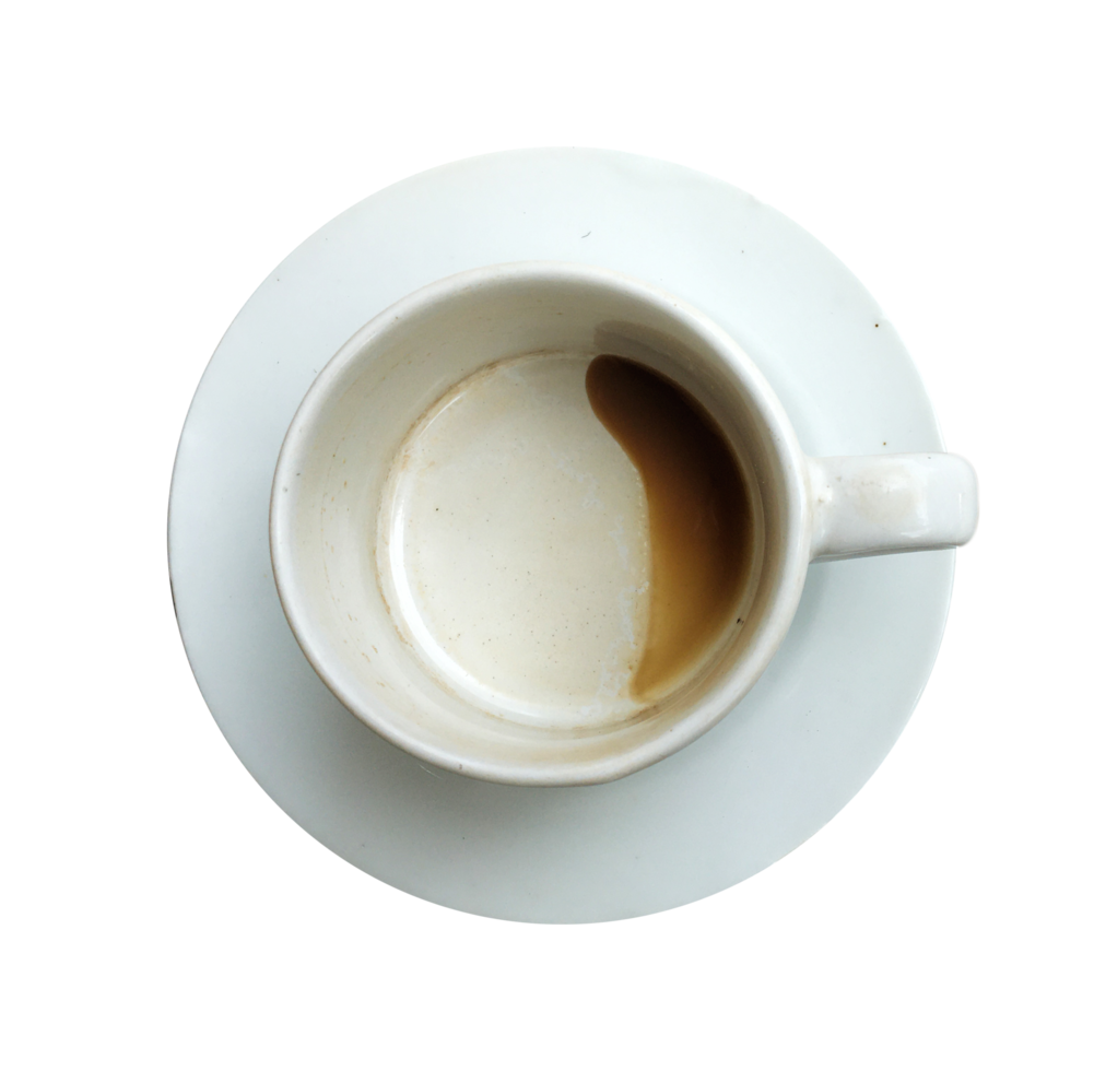 isolated empty cup of coffe with transparent background png
