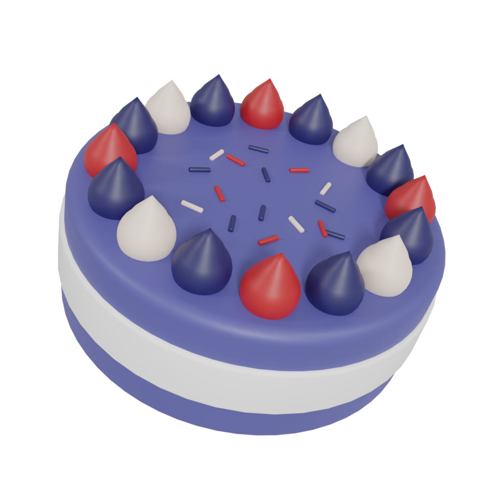 illustration de gâteau 3d png