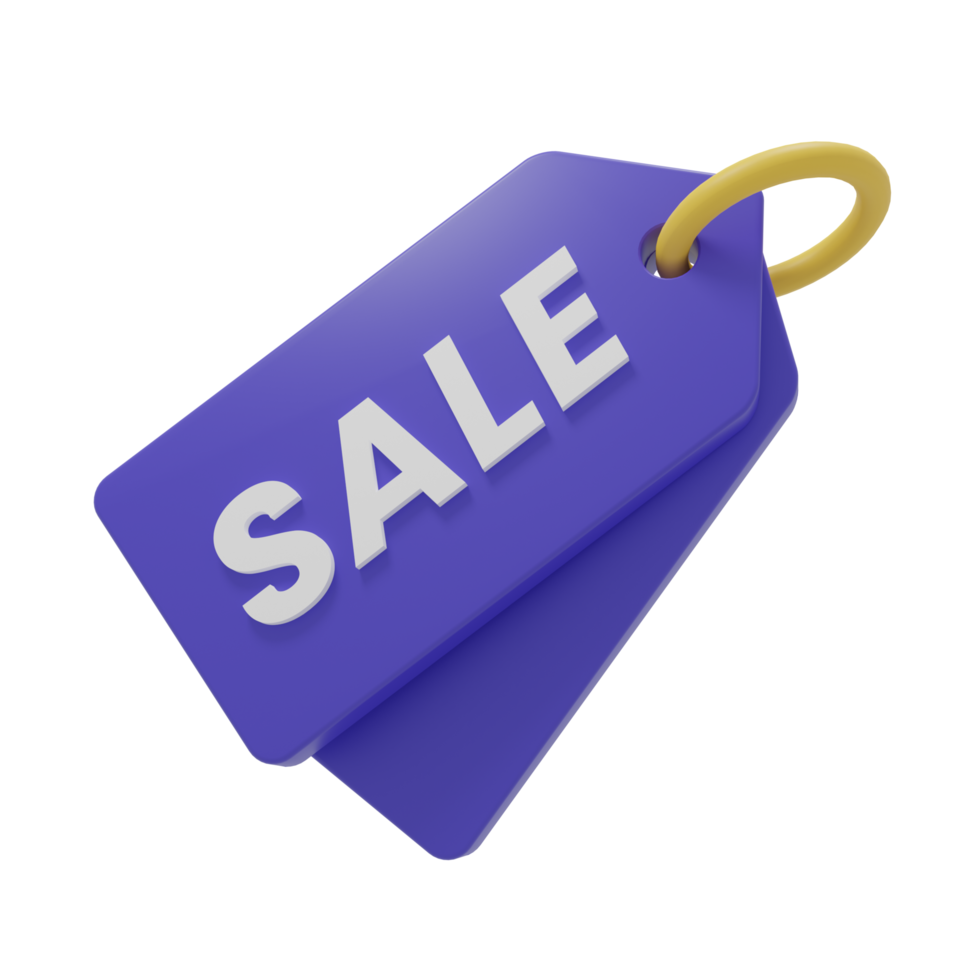 Sale Tag Promotion 3D Icon Illustration png