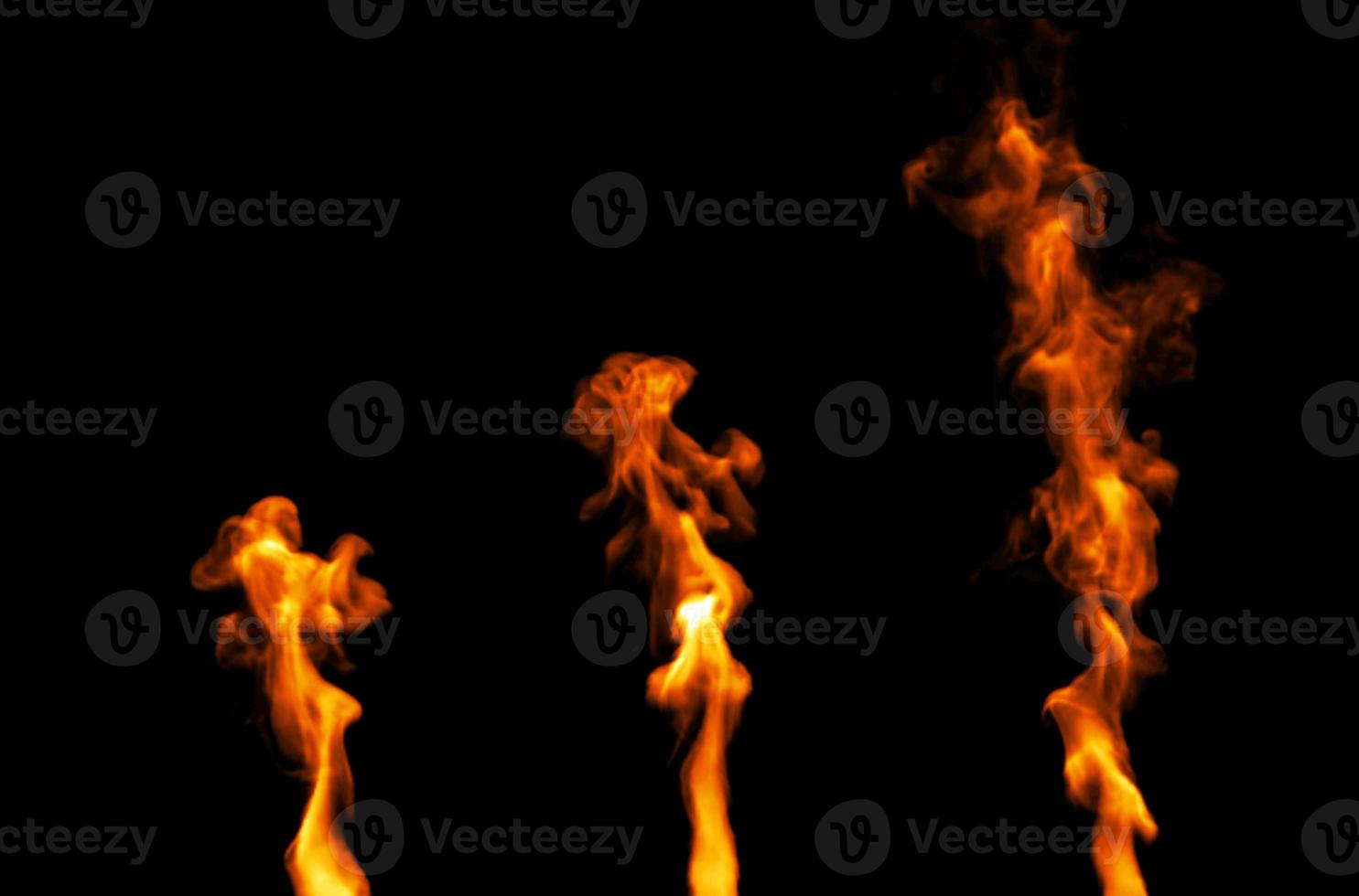 Fire Design on Black Background. Close-up. 3d illustration. photo