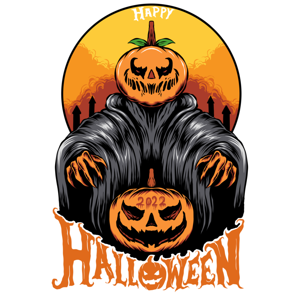 Happy halloween PNG Designs for T Shirt & Merch