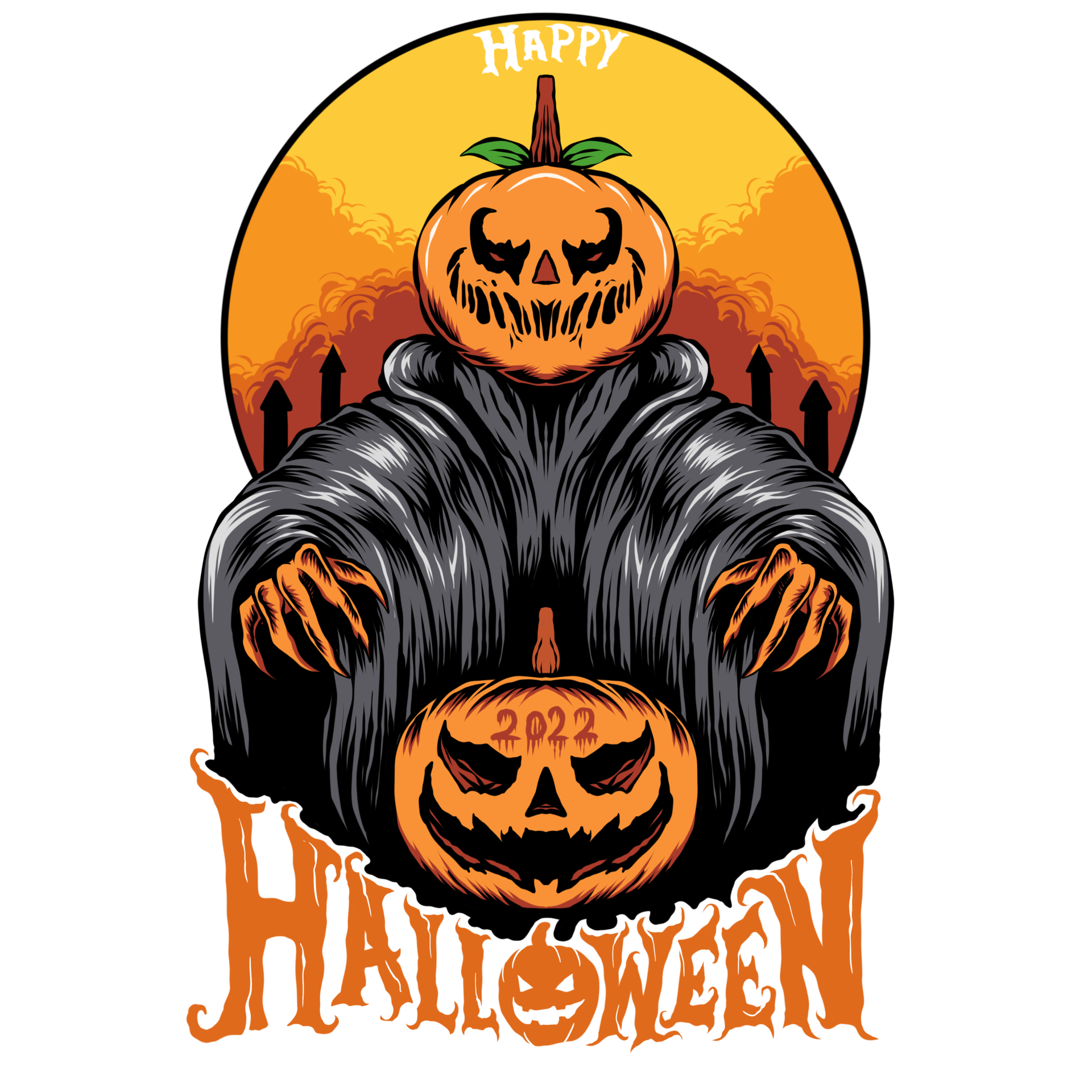 Designs PNG de abobora de halloween para Camisetas e Merch