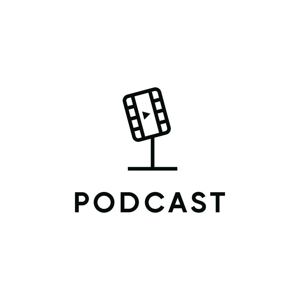 Documentary Film Podcast Logo Design vector