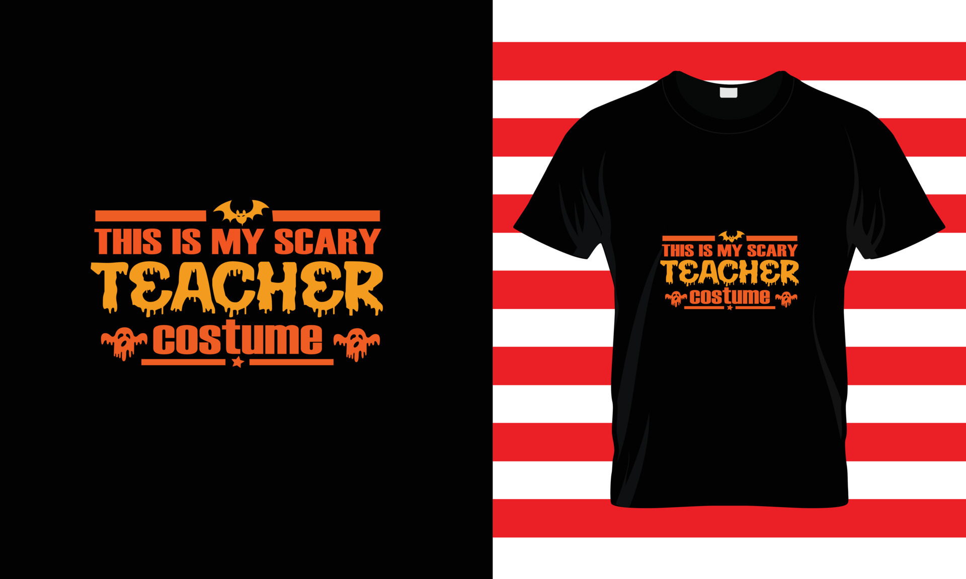 THIS IS MY SCARY TEACHERHALLOWEEN T SHIRT 11572478 Vector Art at Vecteezy