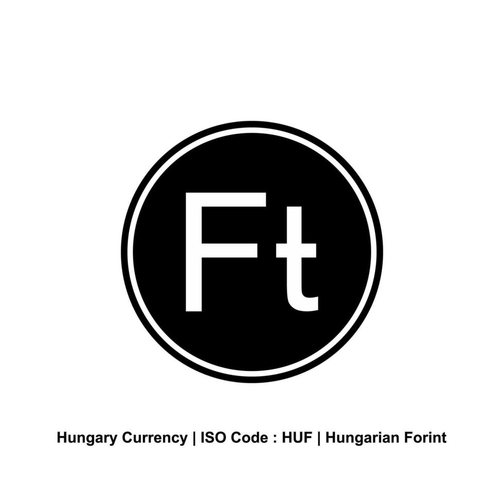 Hungary Currency Icon Symbol. Hungarian Forint, HUF. Vector Illustration