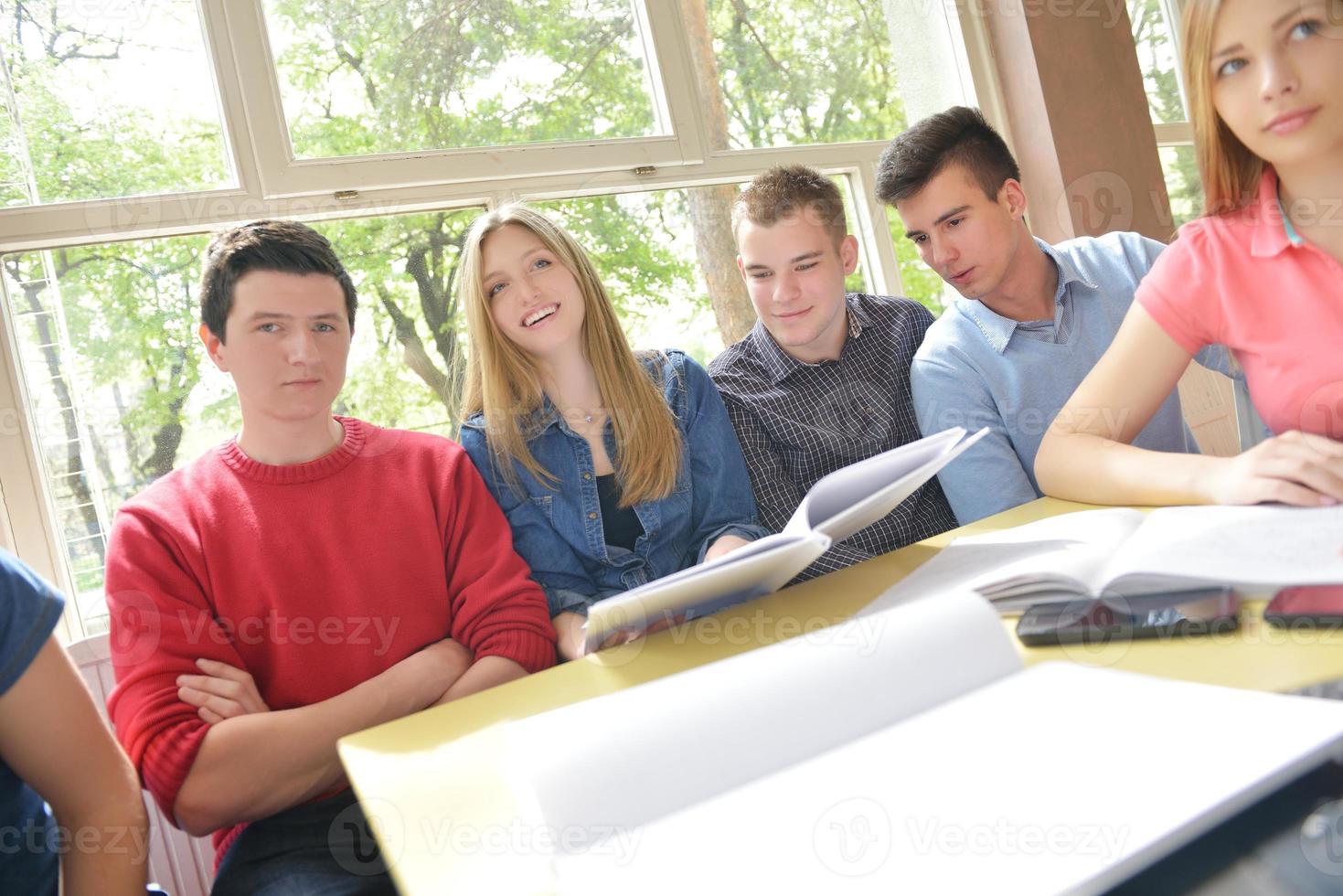 teens group in school photo