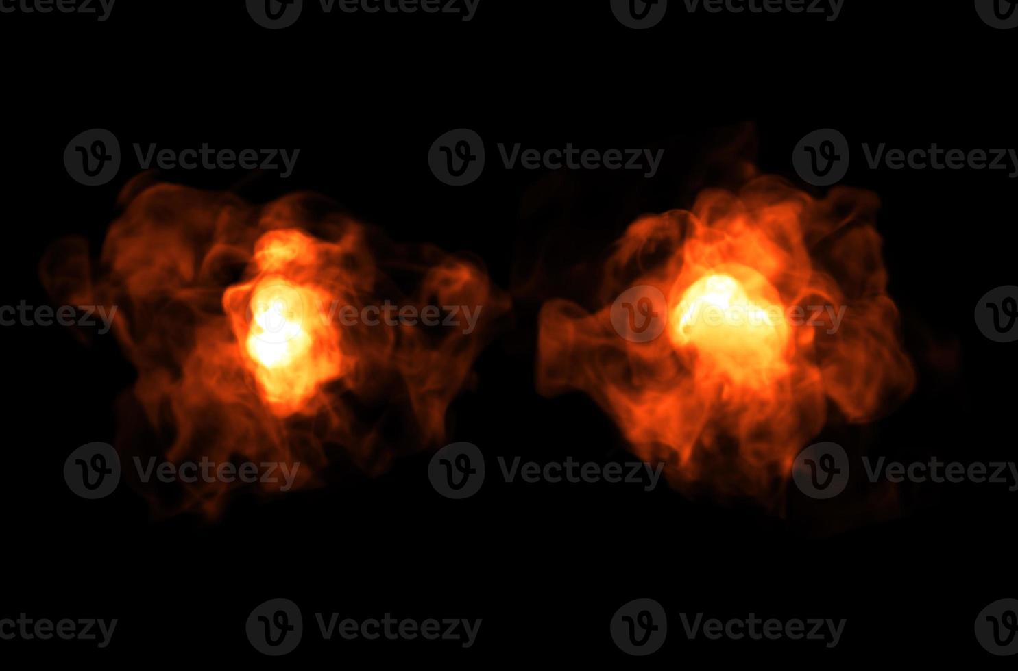 Fire Design on Black Background. Close-up. 3d illustration. photo