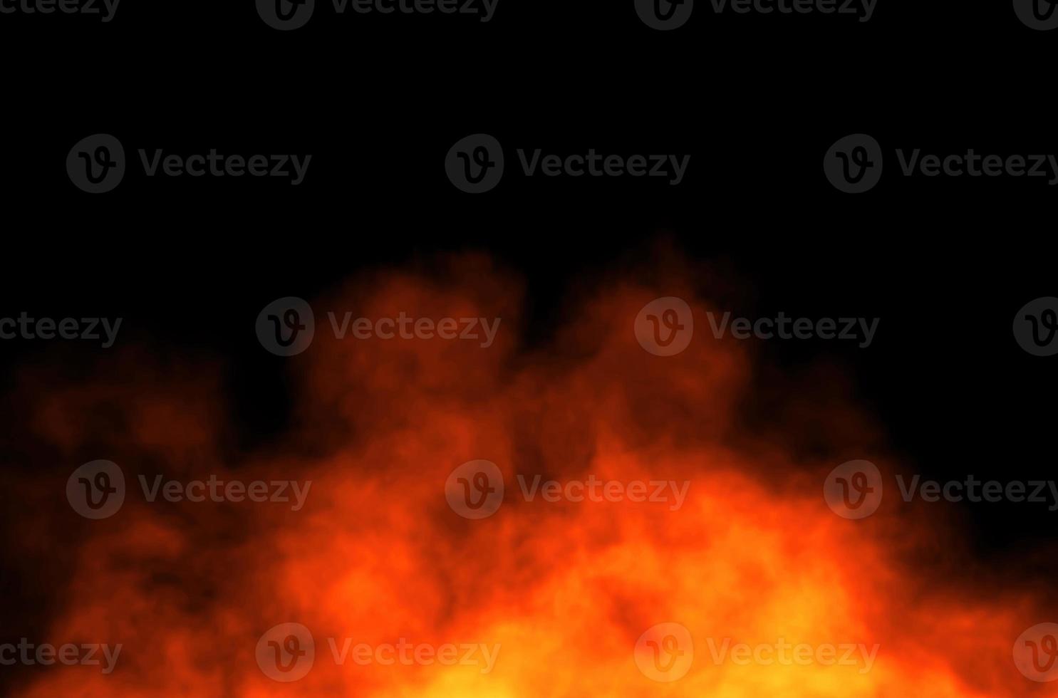 Fire Design on Black Background. Close-up. 3d illustration. photo