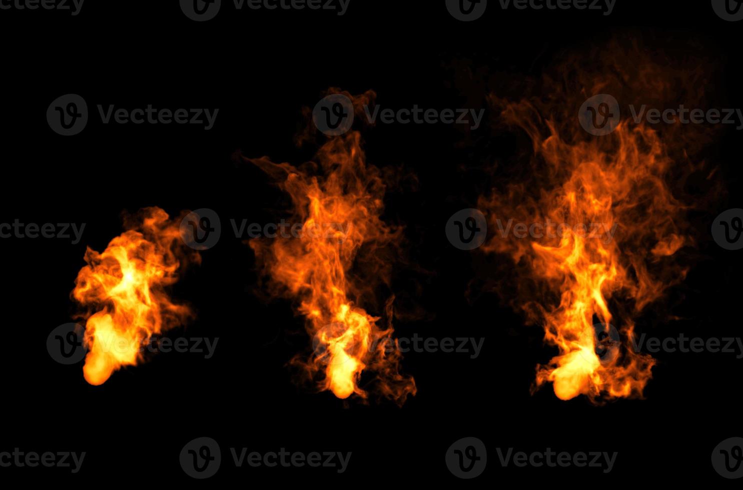 Fire Design on Black Background. Close-up. 3d illustration. photo