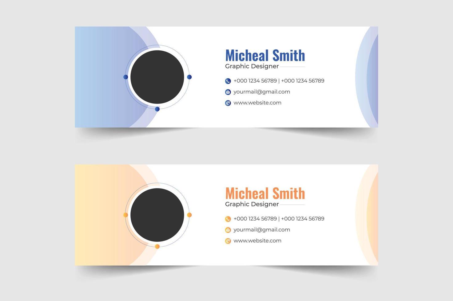 Professional Email signature Template Design vector