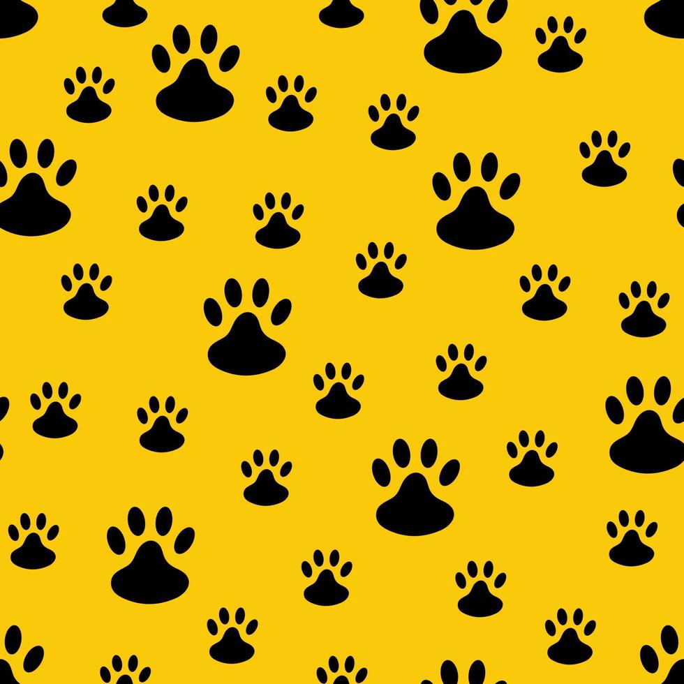 Seamless pattern with dog paws. Vector illustration.