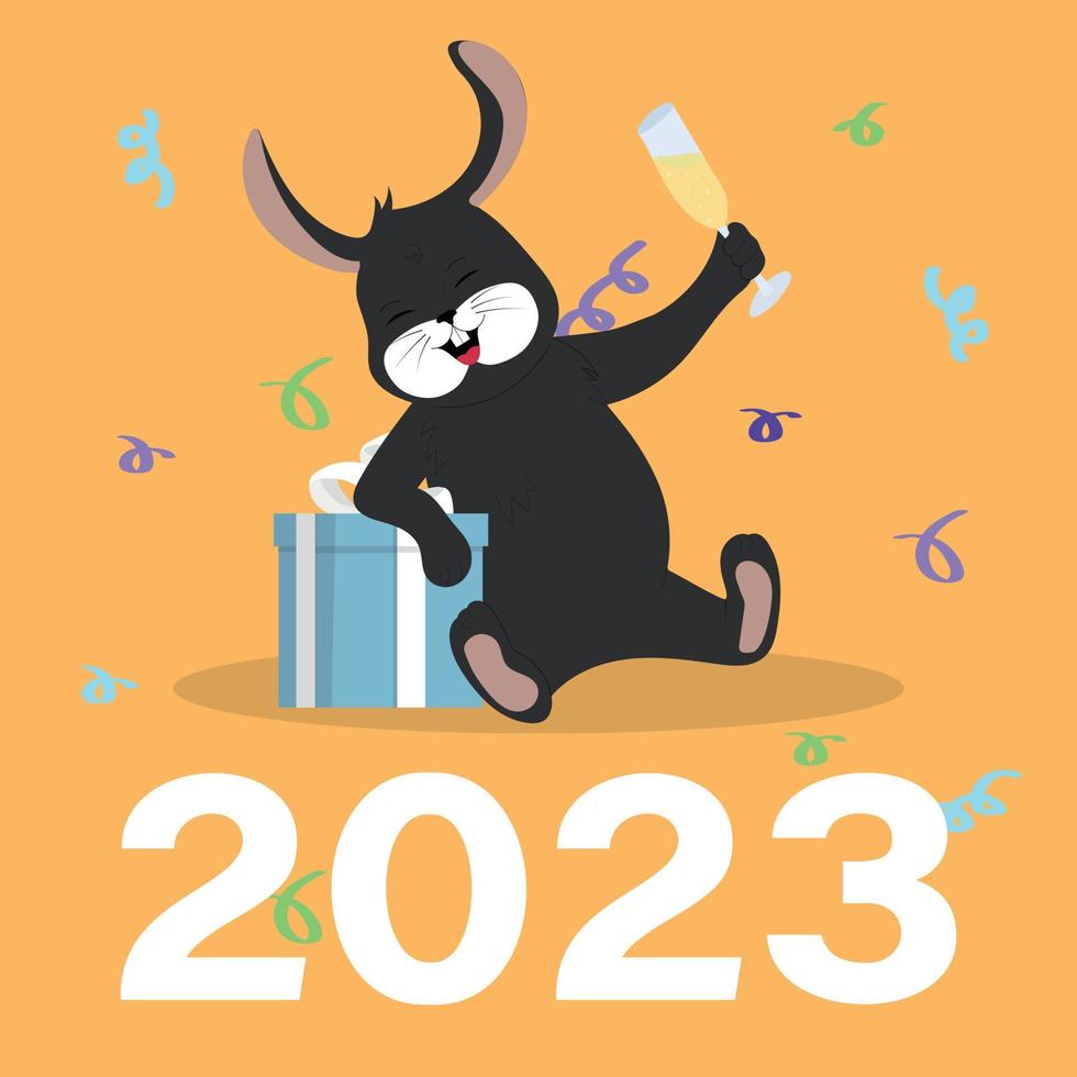 2023 year card. vector