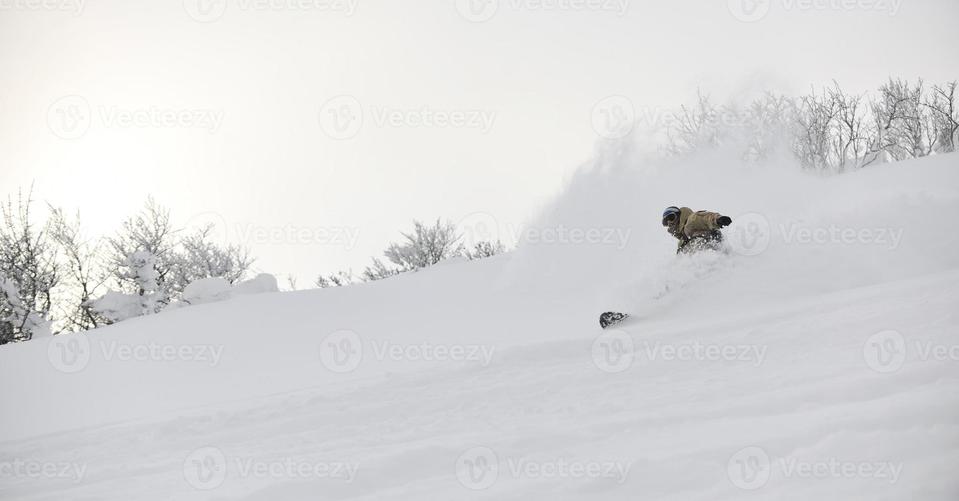 Skiers on mountain photo