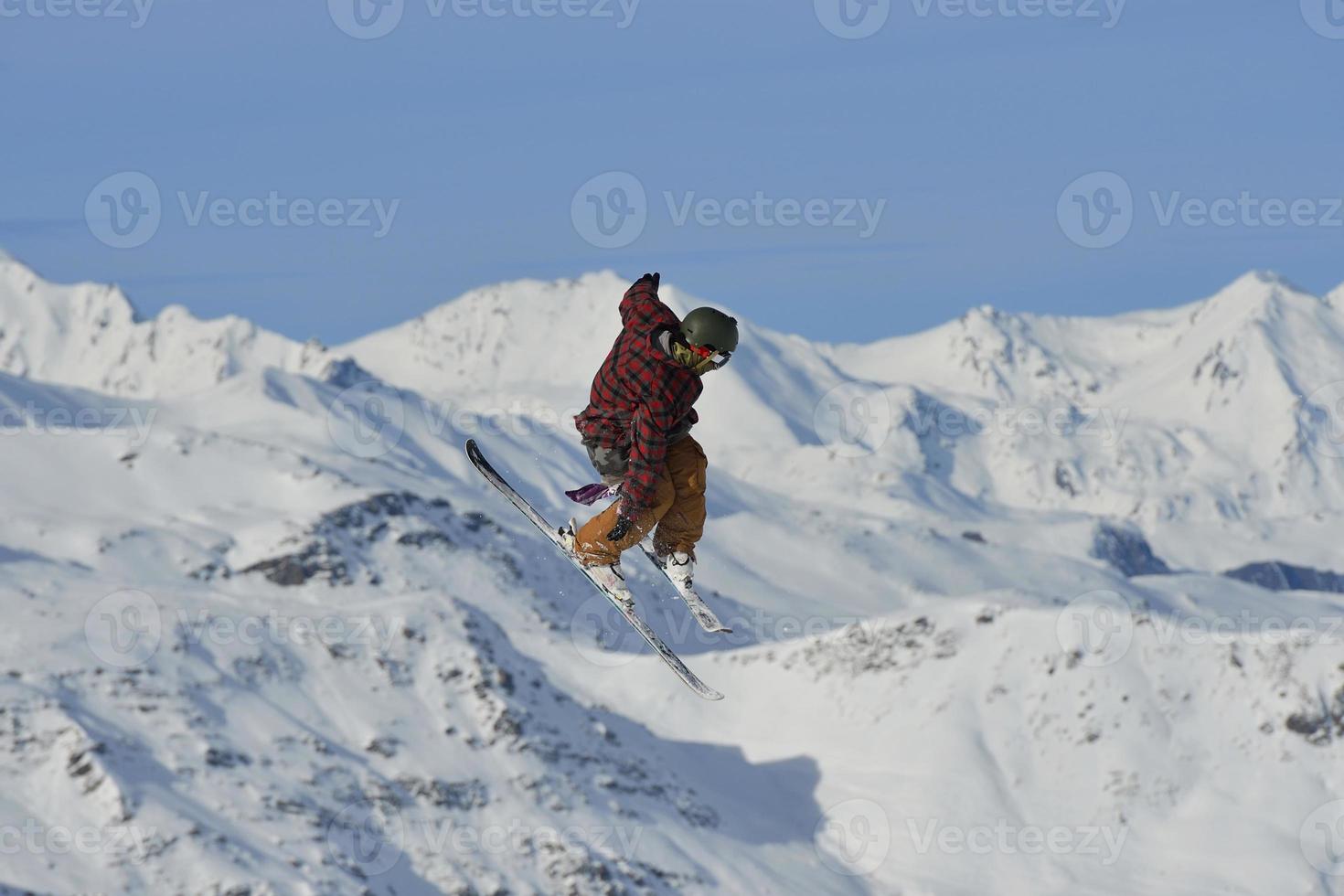 Ski jump view photo