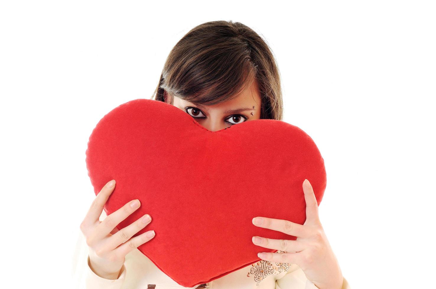 woman heart isolated photo