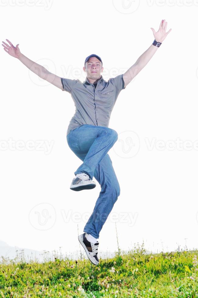 man jump outdoor photo