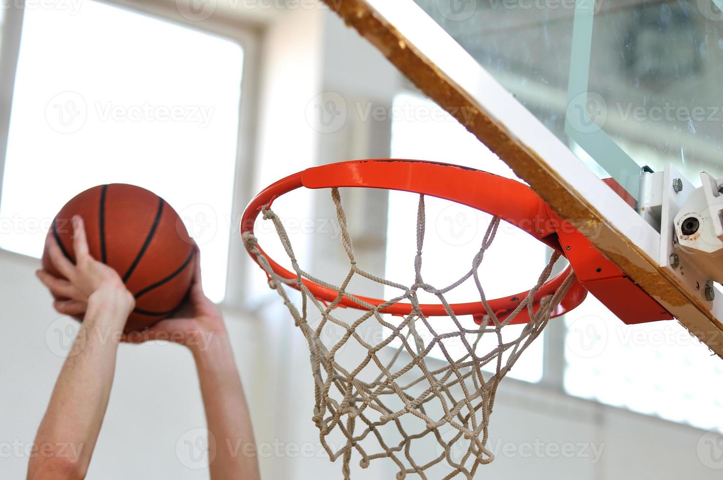 Playing basketball view photo