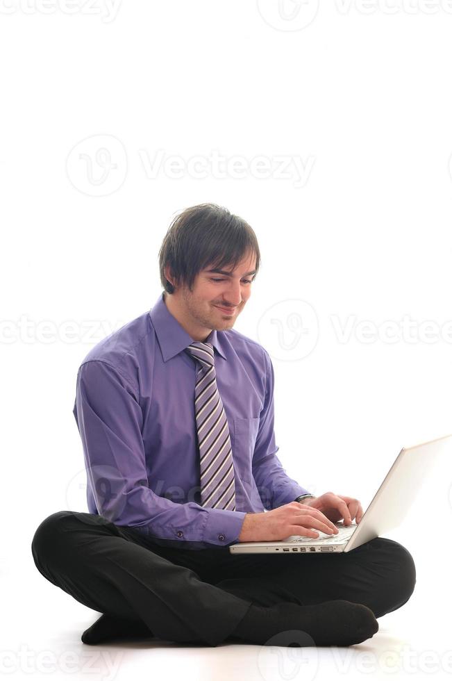 Man on white photo