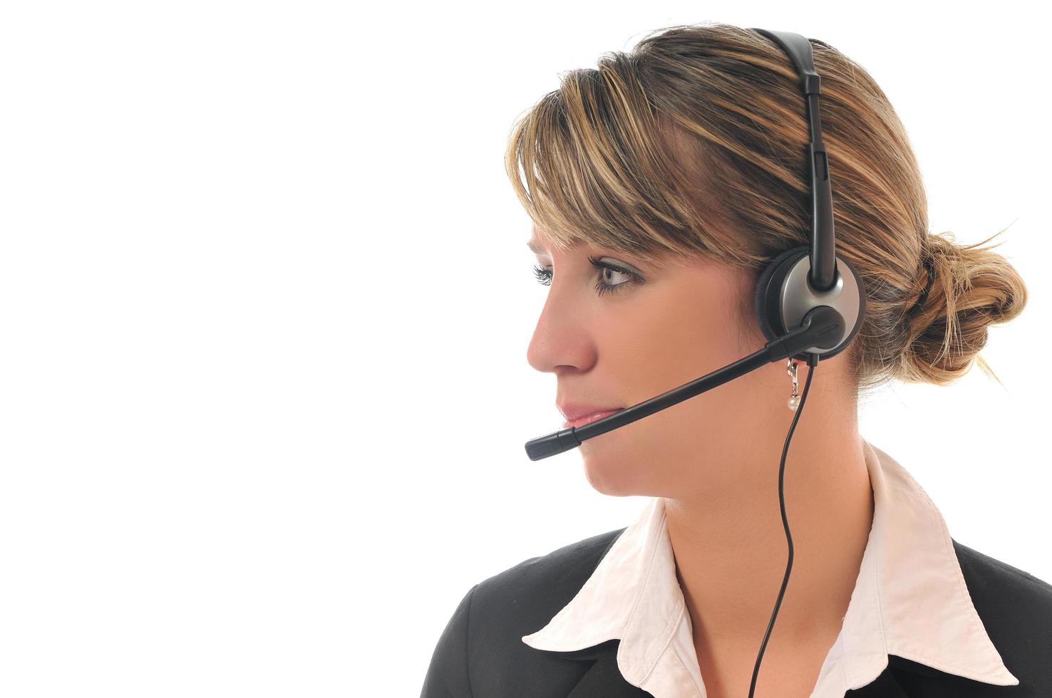 business woman with headset photo