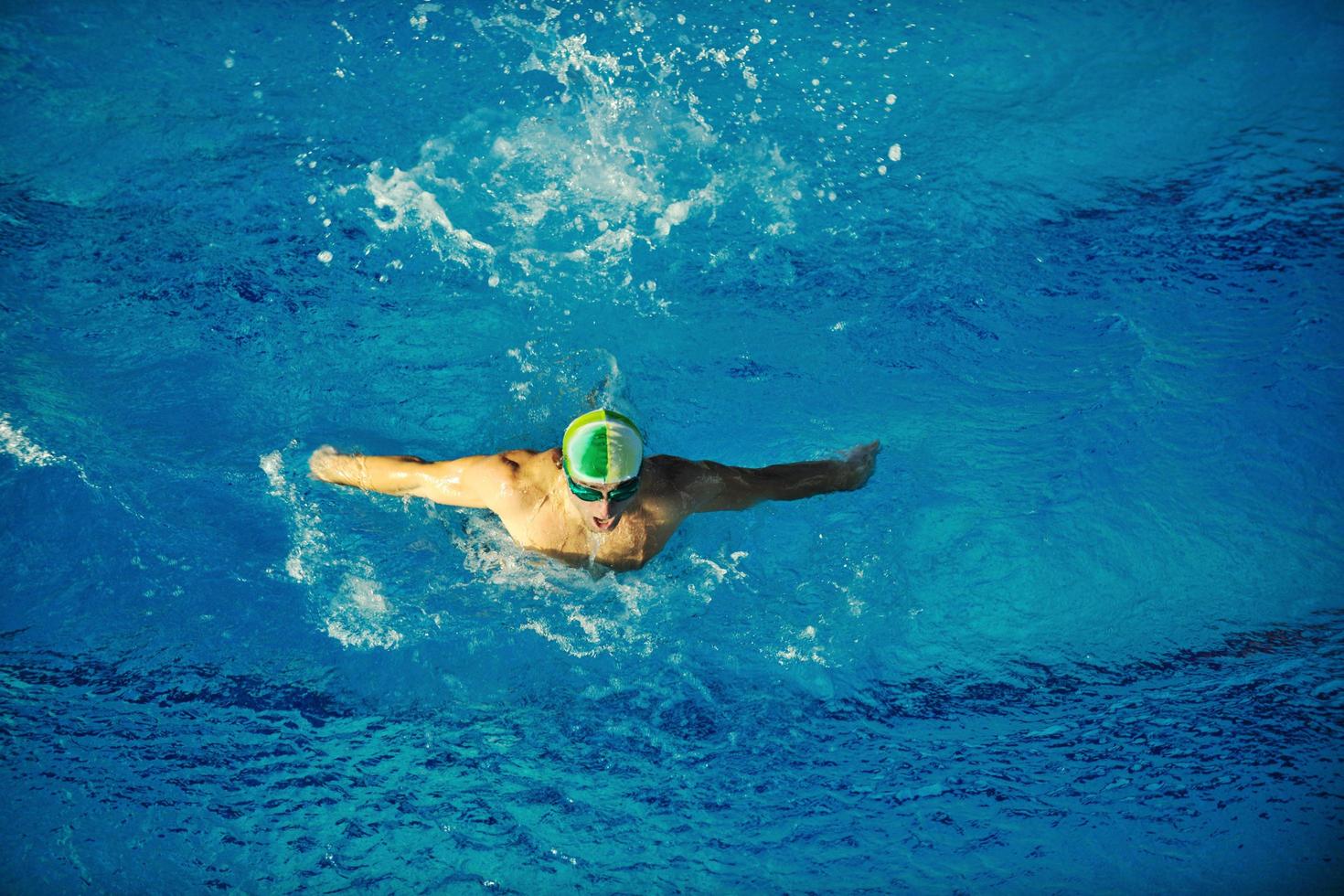 Swimmer in pool photo