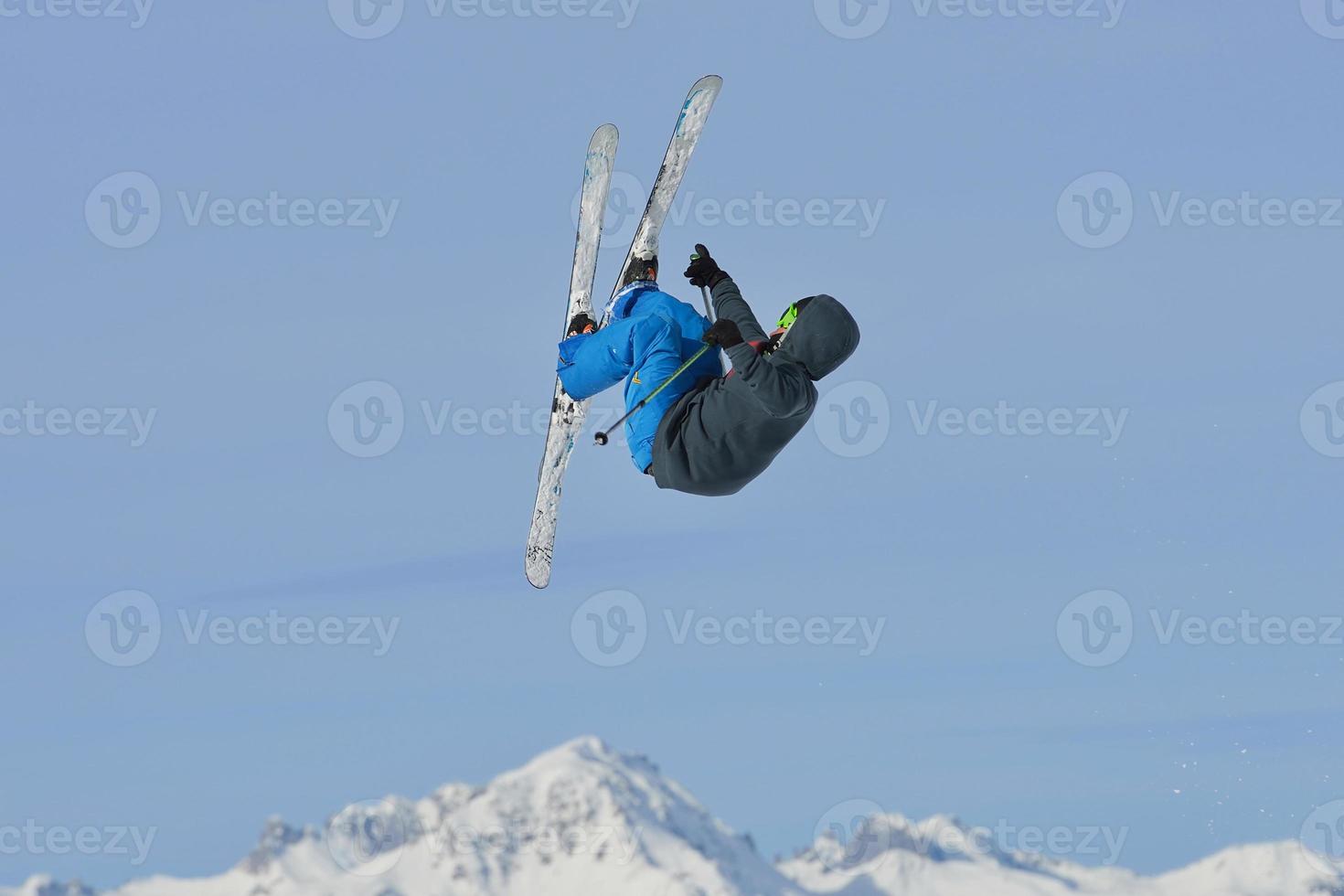 Ski jump view photo