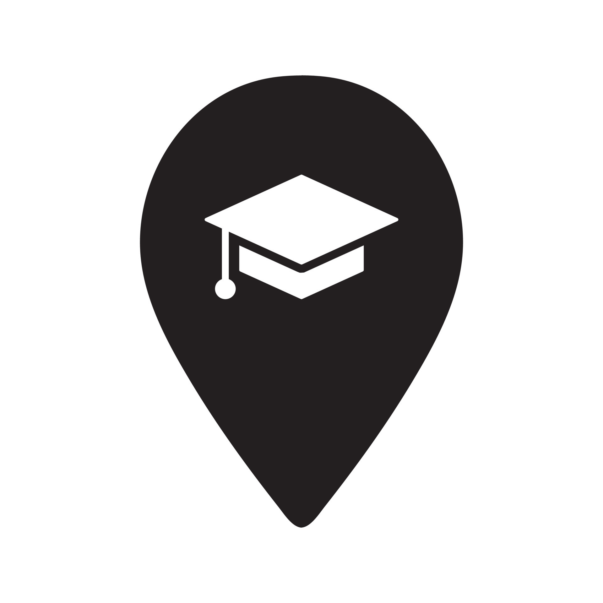 School Map Pin Icon 11574708 Vector - School Map Pin Icon Vector