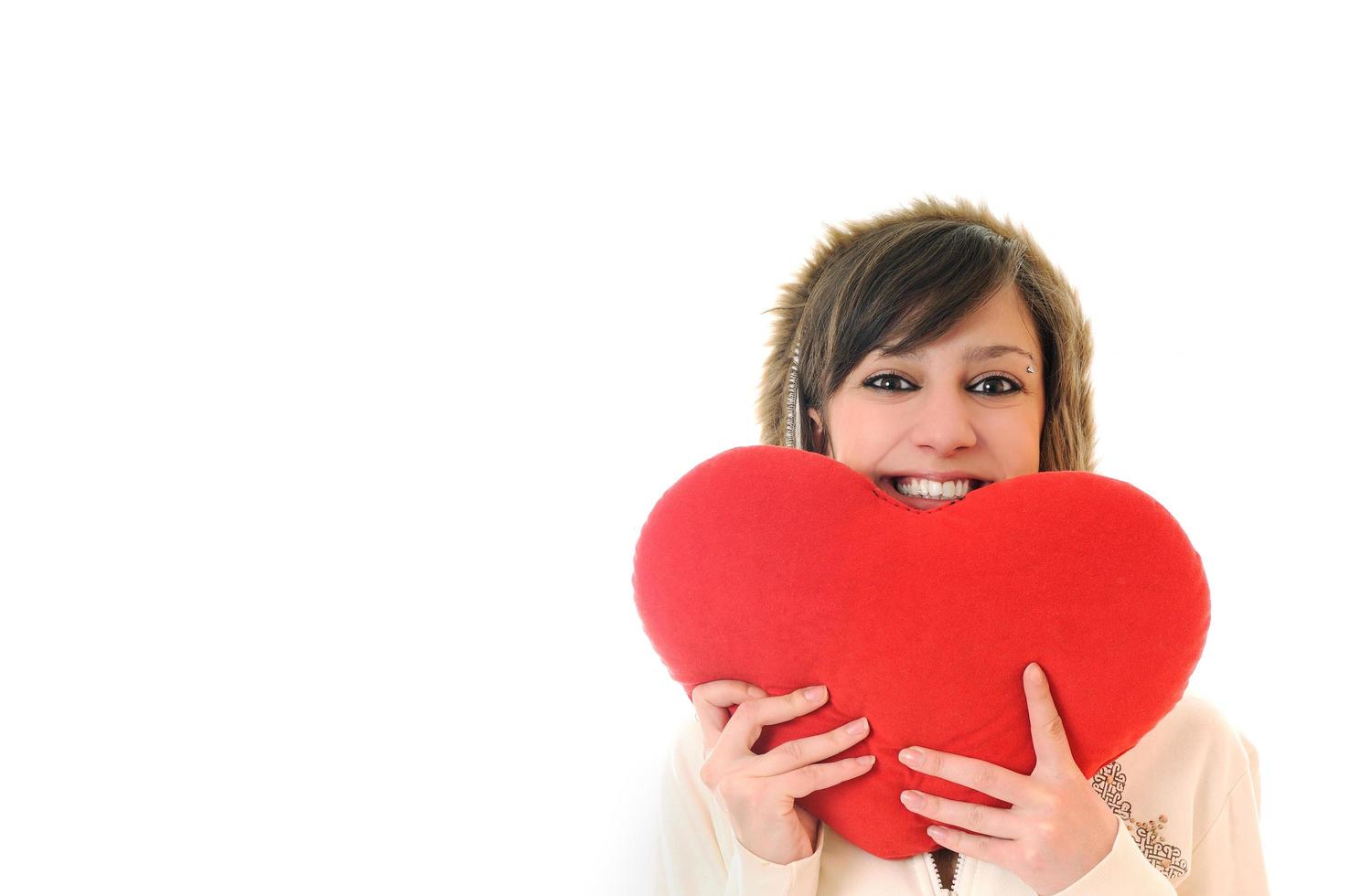 woman heart isolated photo