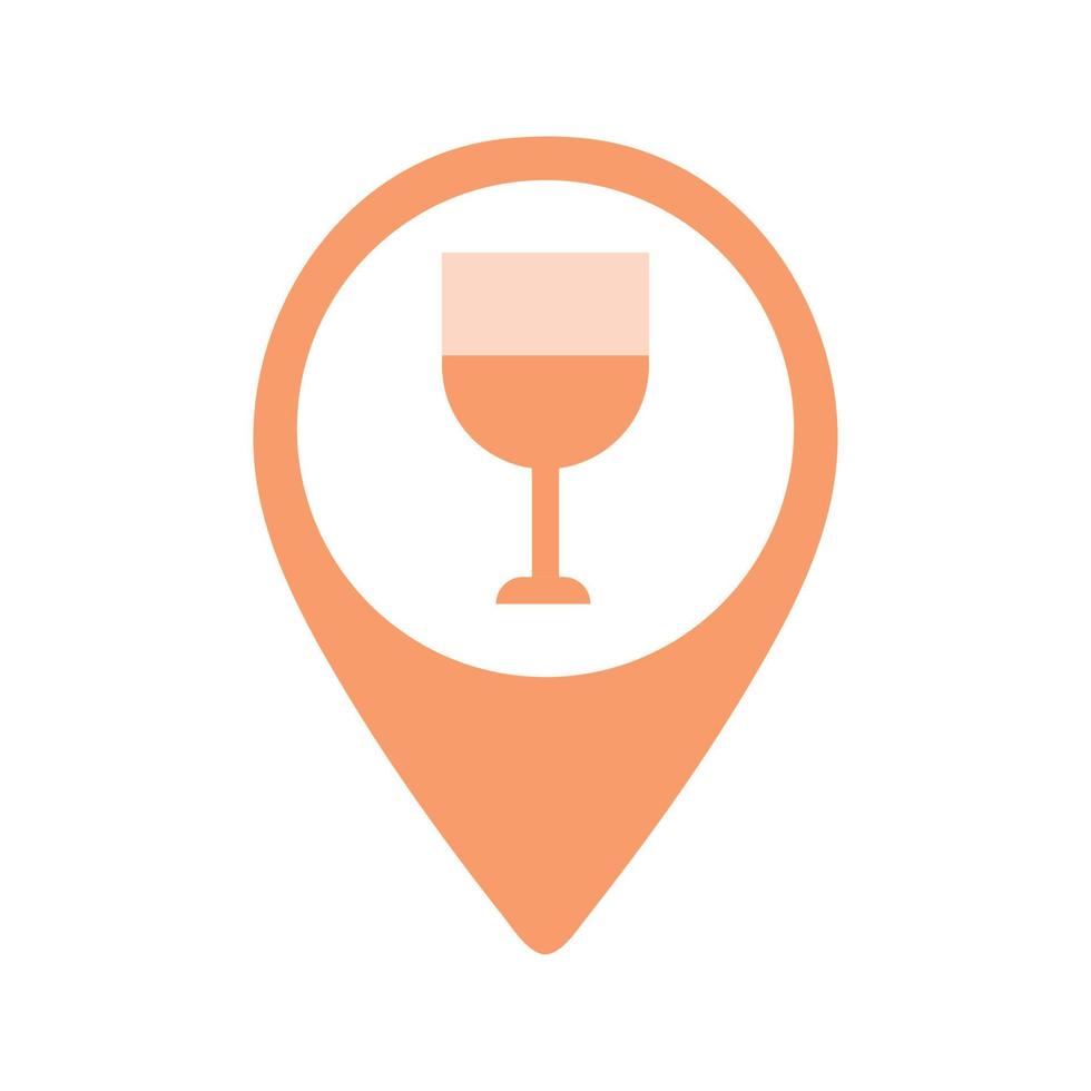 Bar Map Pin Icon vector