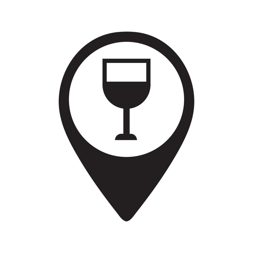 Bar Map Pin Icon vector