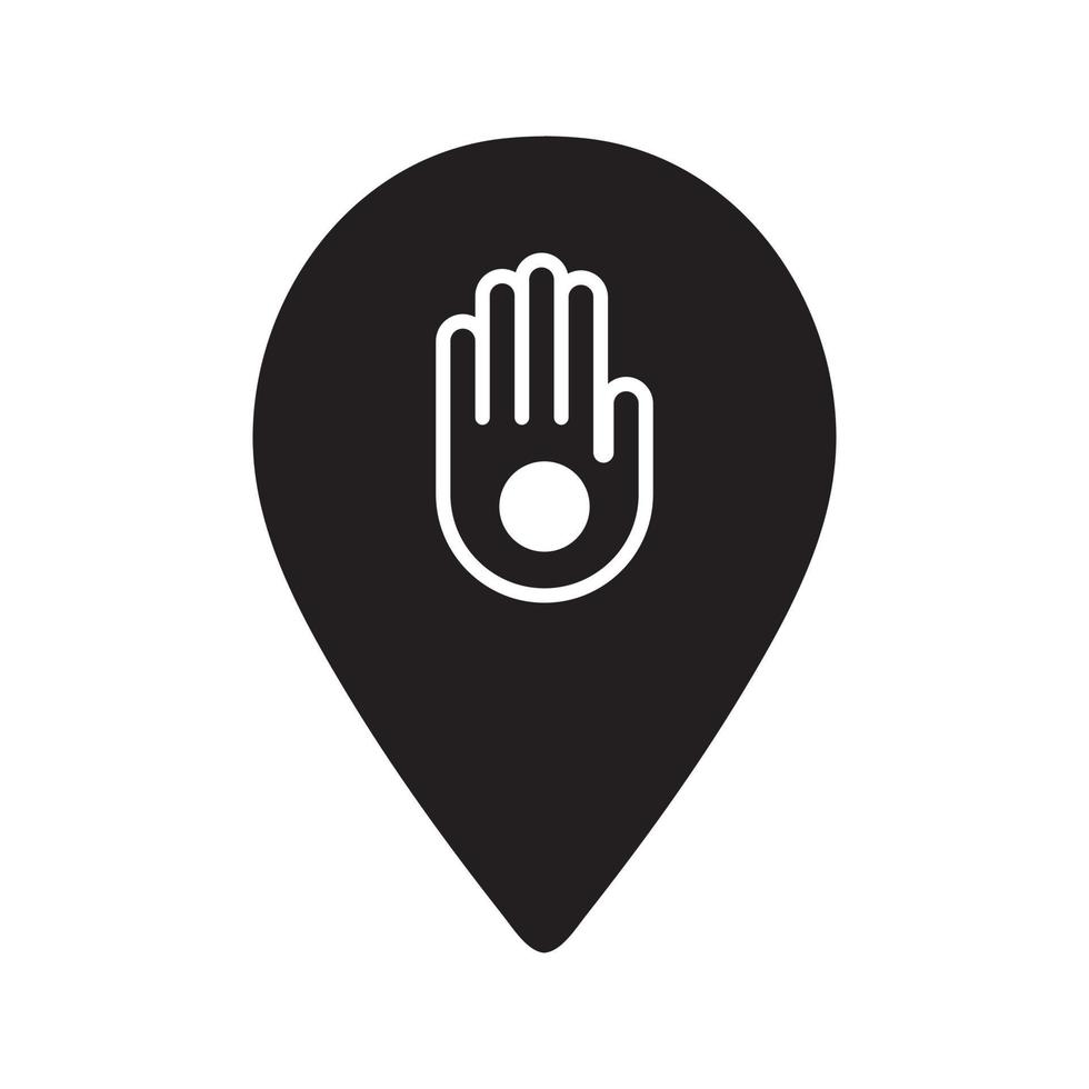 Jain Map Pin Icon vector