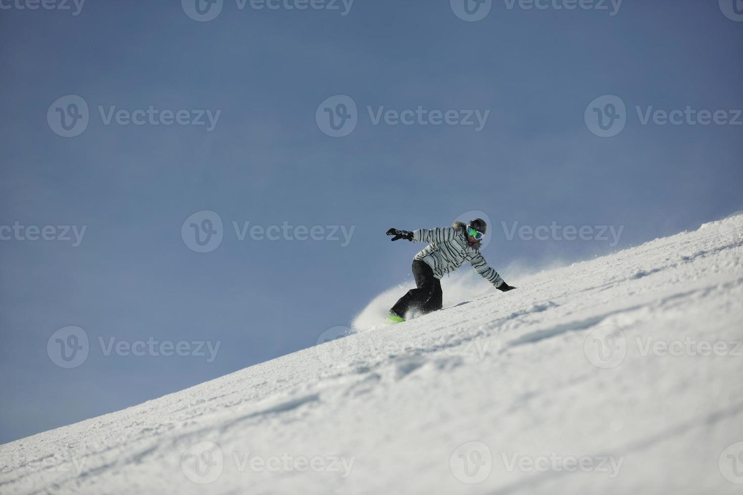 Skiers on mountain photo